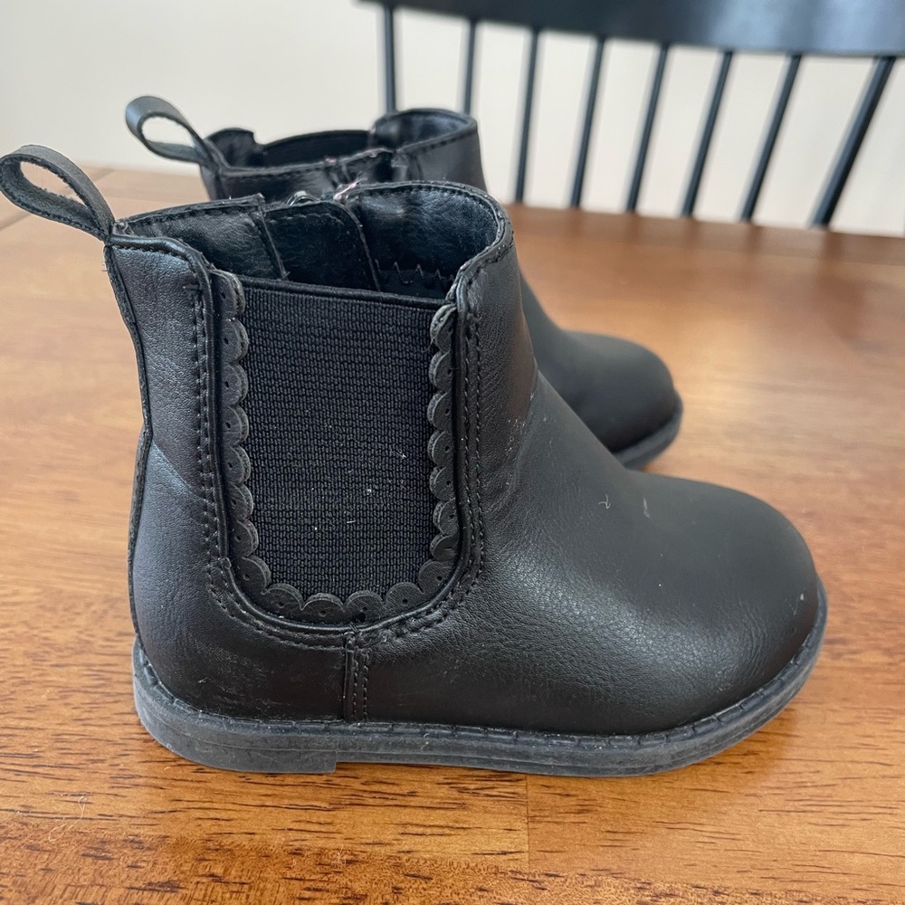 Black Leather Old Navy Toddler Boots